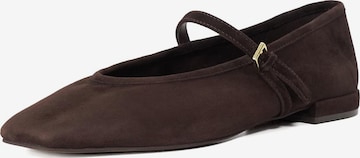 Ballerines à lanières Dune LONDON en marron : devant