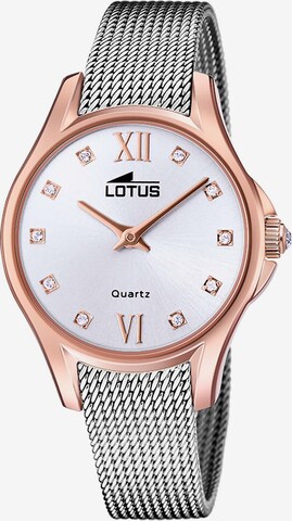 Lotus Analog Watch in Gold: front