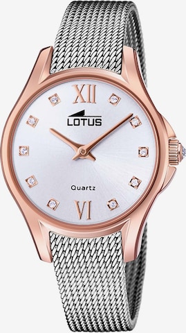 Lotus Analog Watch in Gold: front