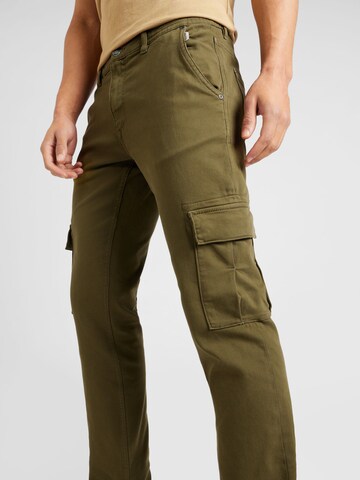 BLEND Slim fit Cargo jeans 'Twister' in Green