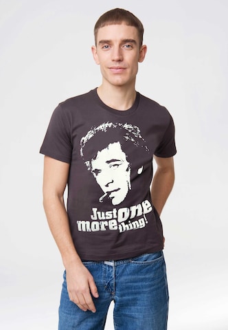 LOGOSHIRT Shirt 'Columbo - Just One More Thing' in Grijs: voorkant