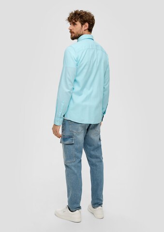 s.Oliver Regular fit Button Up Shirt in Blue