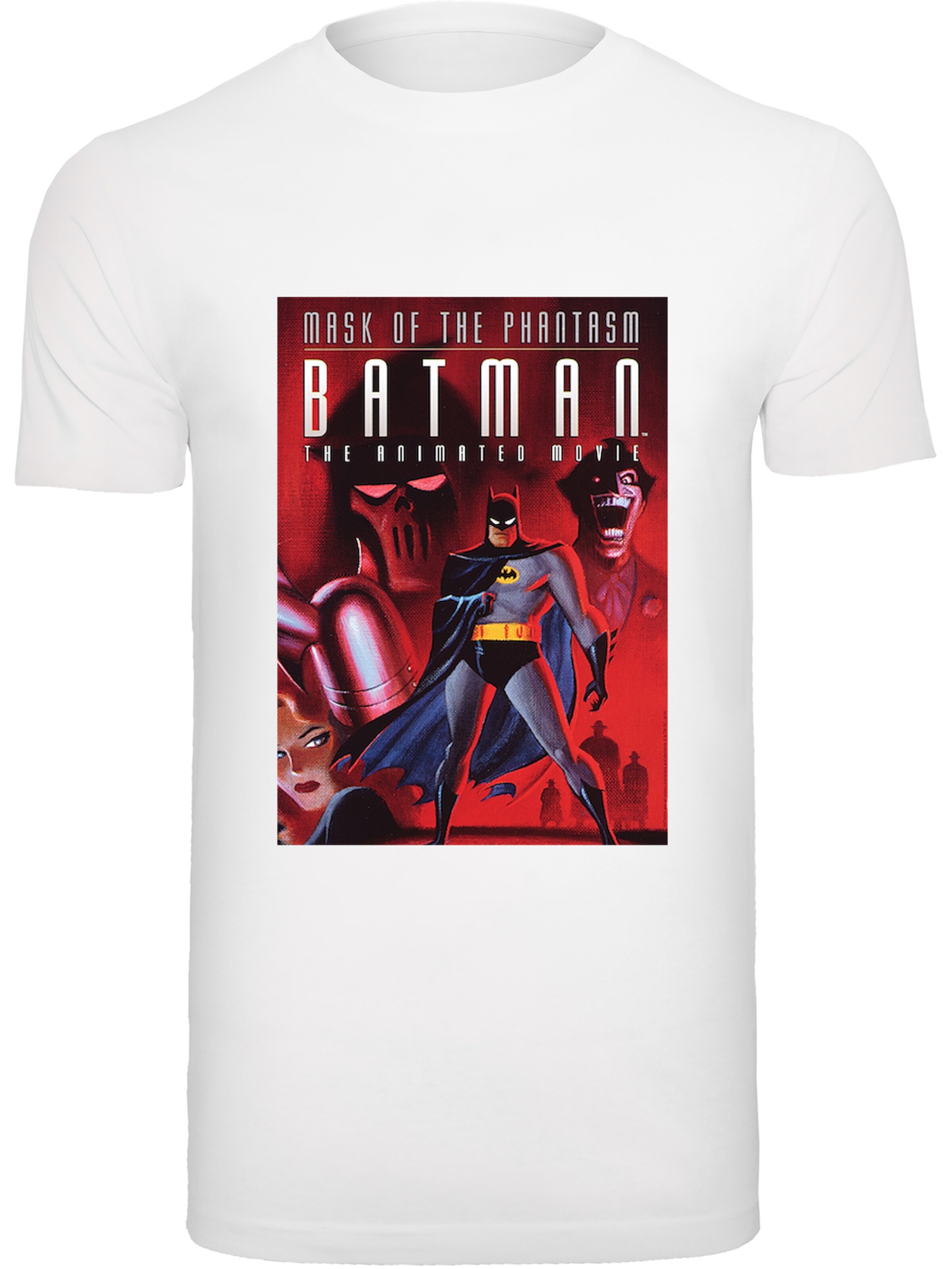 F4NT4STIC Shirt 'DC Comics Batman Mask Of The Phantasm' in Wit: voorkant