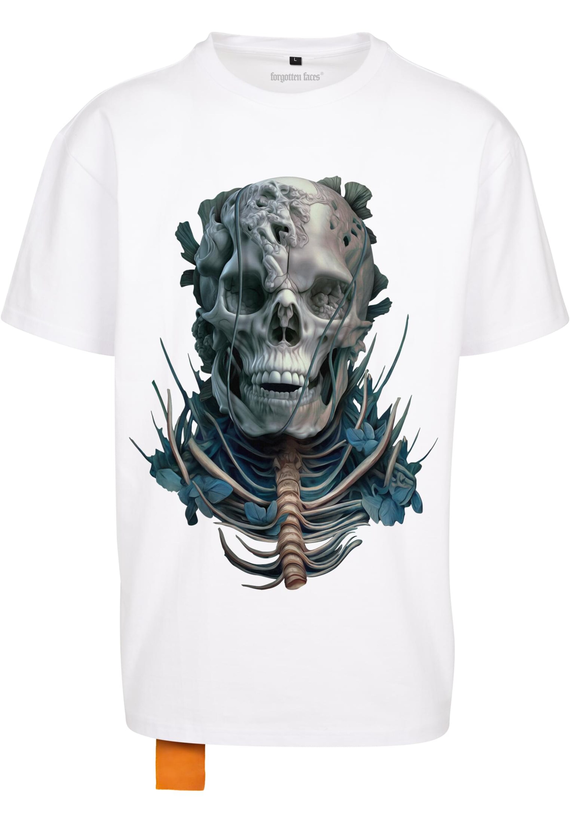 Forgotten Faces Tričko 'Eroded Heavy' - Biela: predná strana