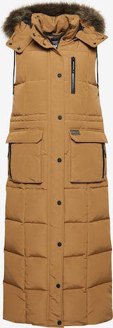 Superdry Bodywarmer in Bruin: voorkant