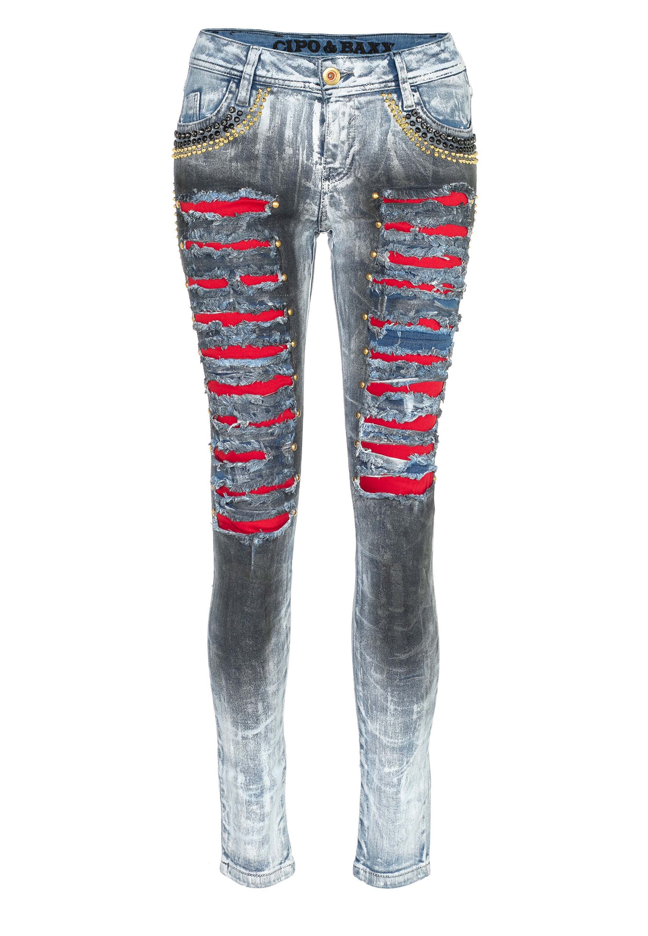 CIPO & BAXX Skinny Jeans in Blau: Vorderseite
