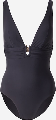 juoda Hunkemöller Uždaras maudymosi kostiumėlis 'Luna': priekis