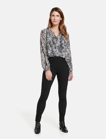 GERRY WEBER Slimfit Broek in Zwart