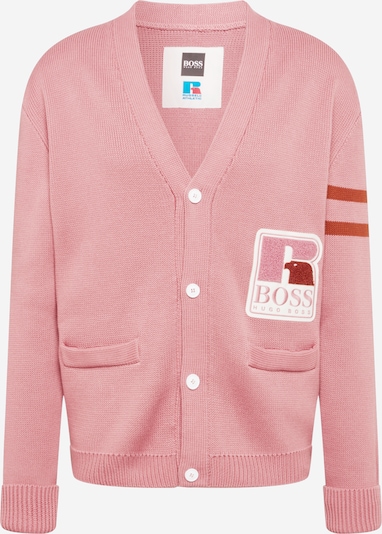 BOSS Casual Vestes en maille 'Krussel' en rose ancienne / rouge rouille / blanc, Vue avec produit