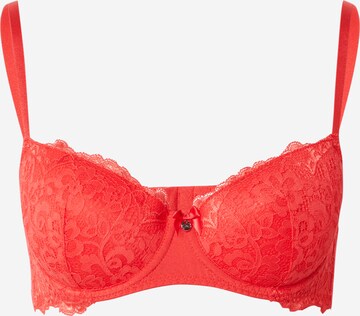 Hunkemöller - Push-up Soutien 'Marine' em vermelho: frente