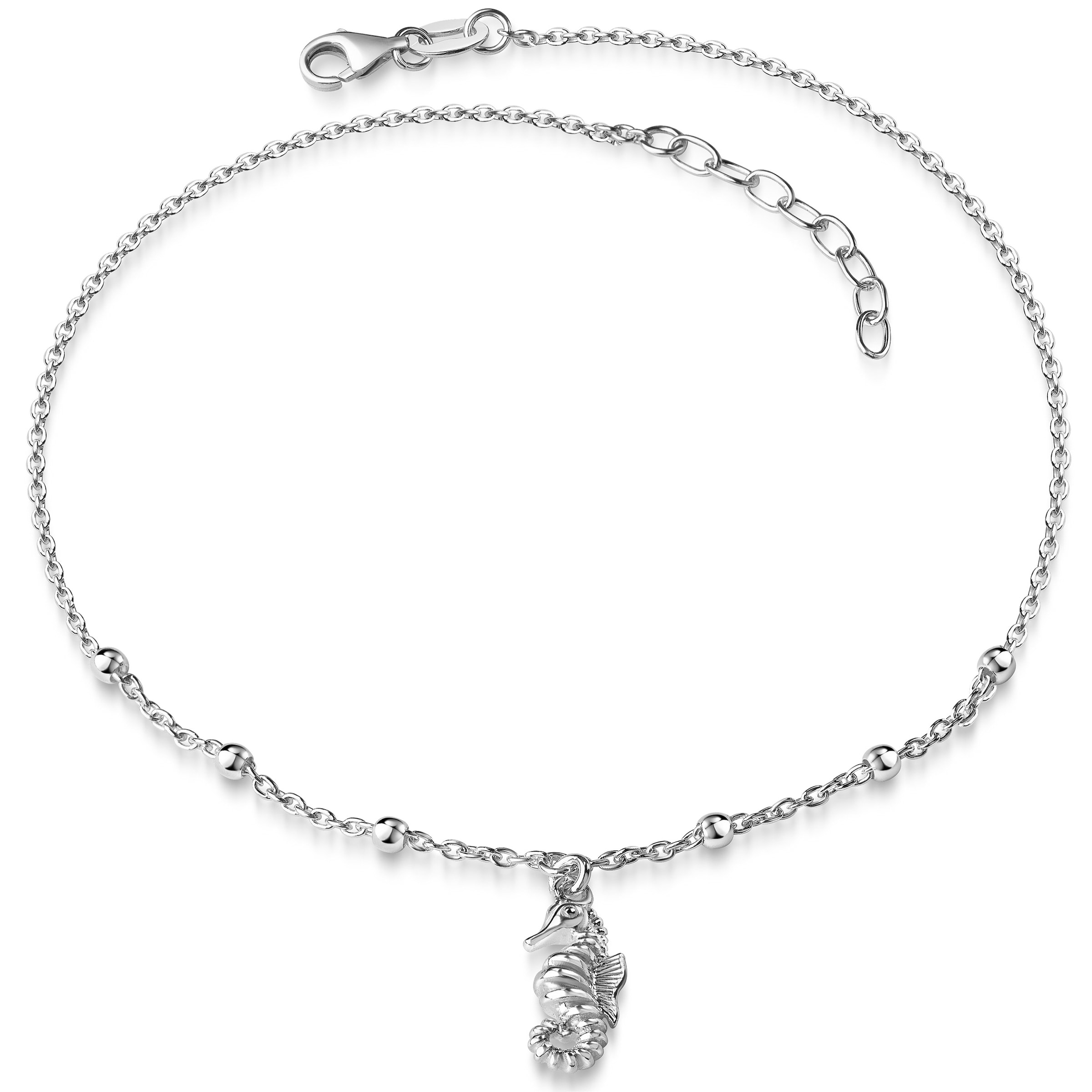 FIRETTI Foot Jewelry in Silver: front