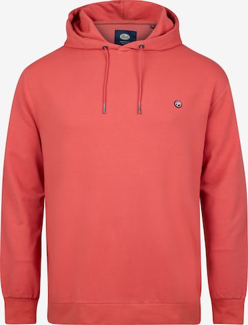 Petrol Industries Hoodie 'Narrowside' in Rot: Vorderseite