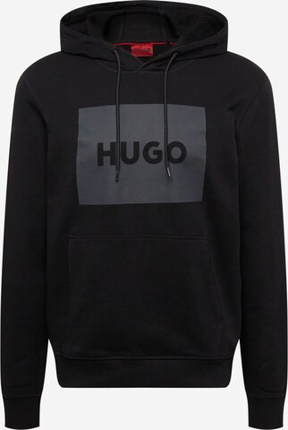 HUGO Sweatshirt 'Duratschi' in Zwart: voorkant