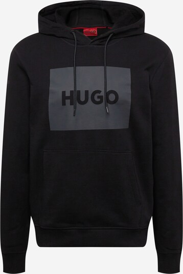 HUGO Sportisks džemperis 'Duratschi', krāsa - tumši pelēks / melns, Preces skats
