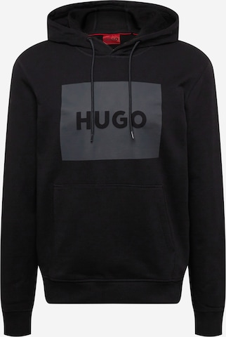 HUGO - Sweatshirt 'Duratschi' em preto: frente