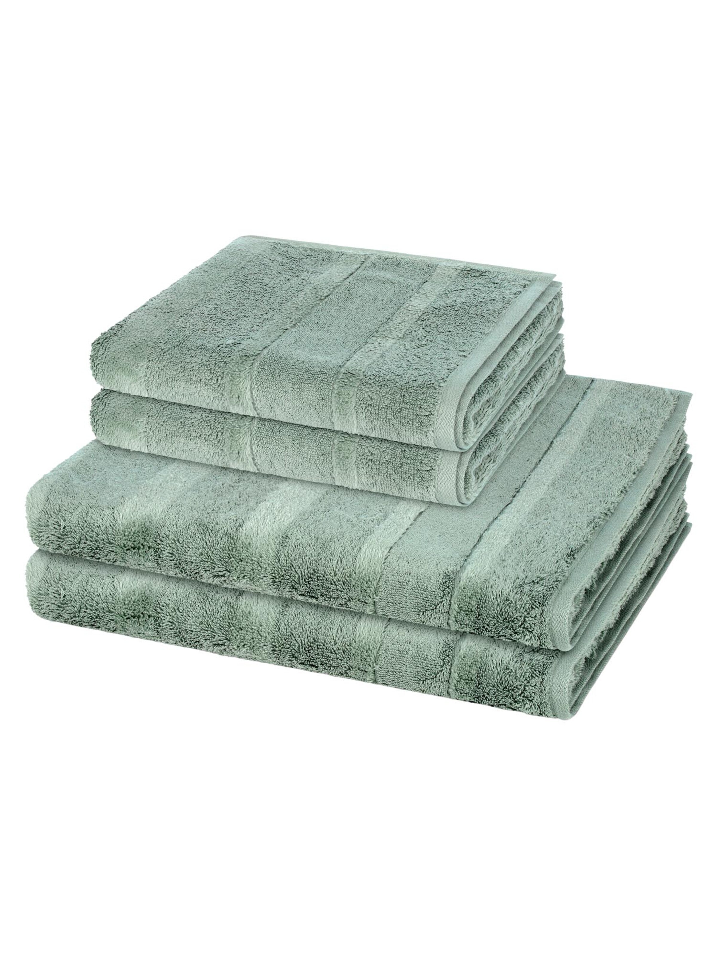 Cawö Towel 'Noblesse' in Green: front