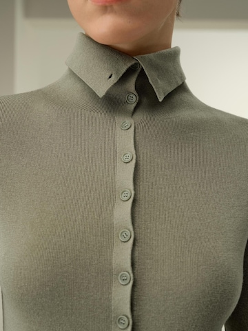 Lilysilk Trui 'Slim Fit Seiden-Kaschmir Pullover' in Groen