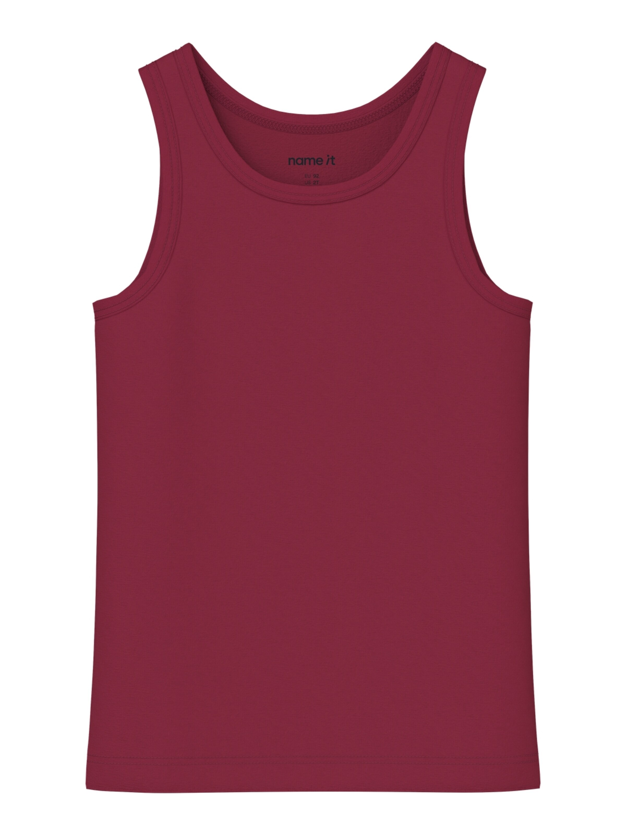 NAME IT Undertröja '2er-Pack Unterhemden Tanktops Bio-Baumwolle Nmftank' i rosa