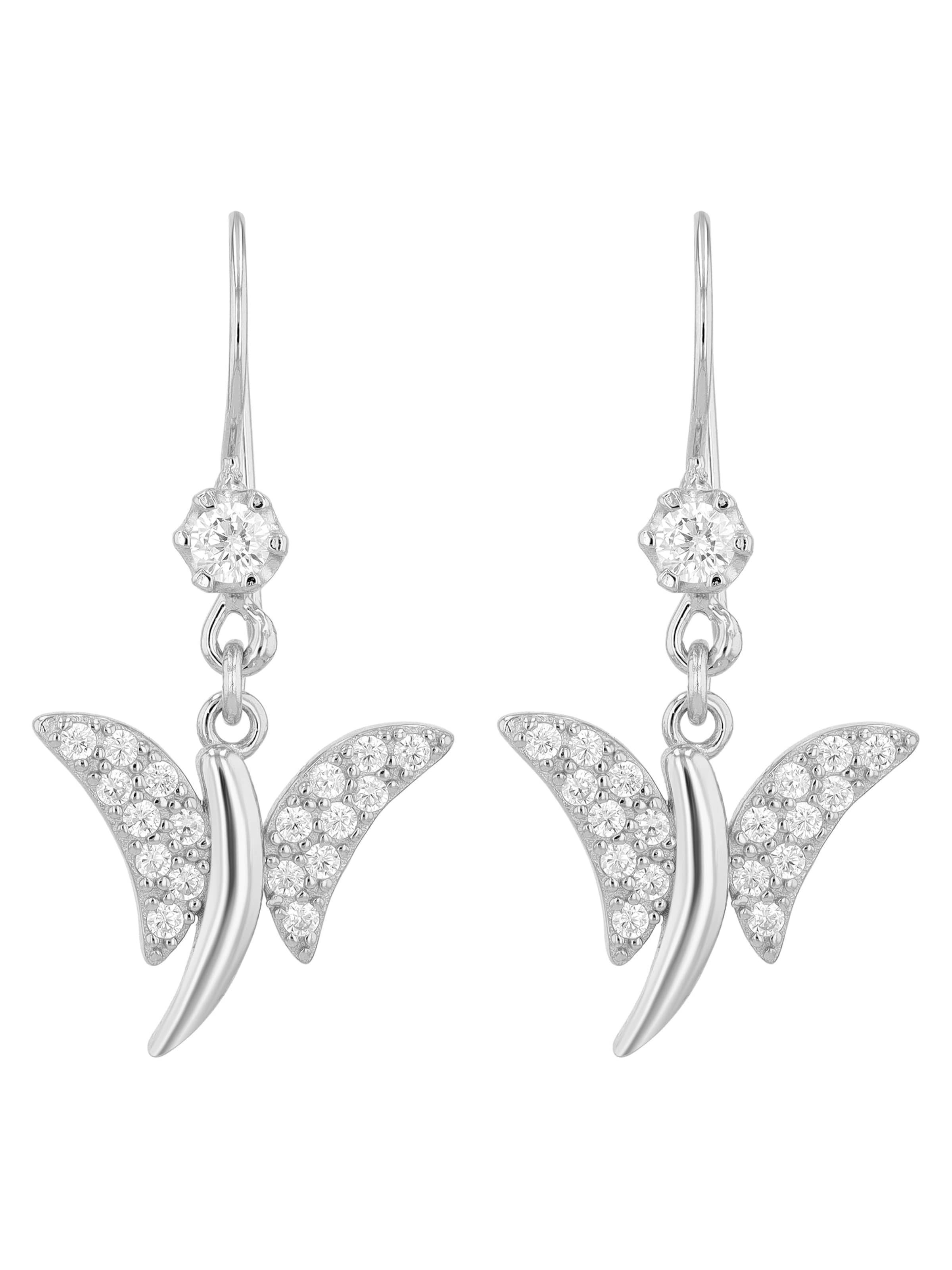 Akzent Earrings 'langlebig' in Silver: front