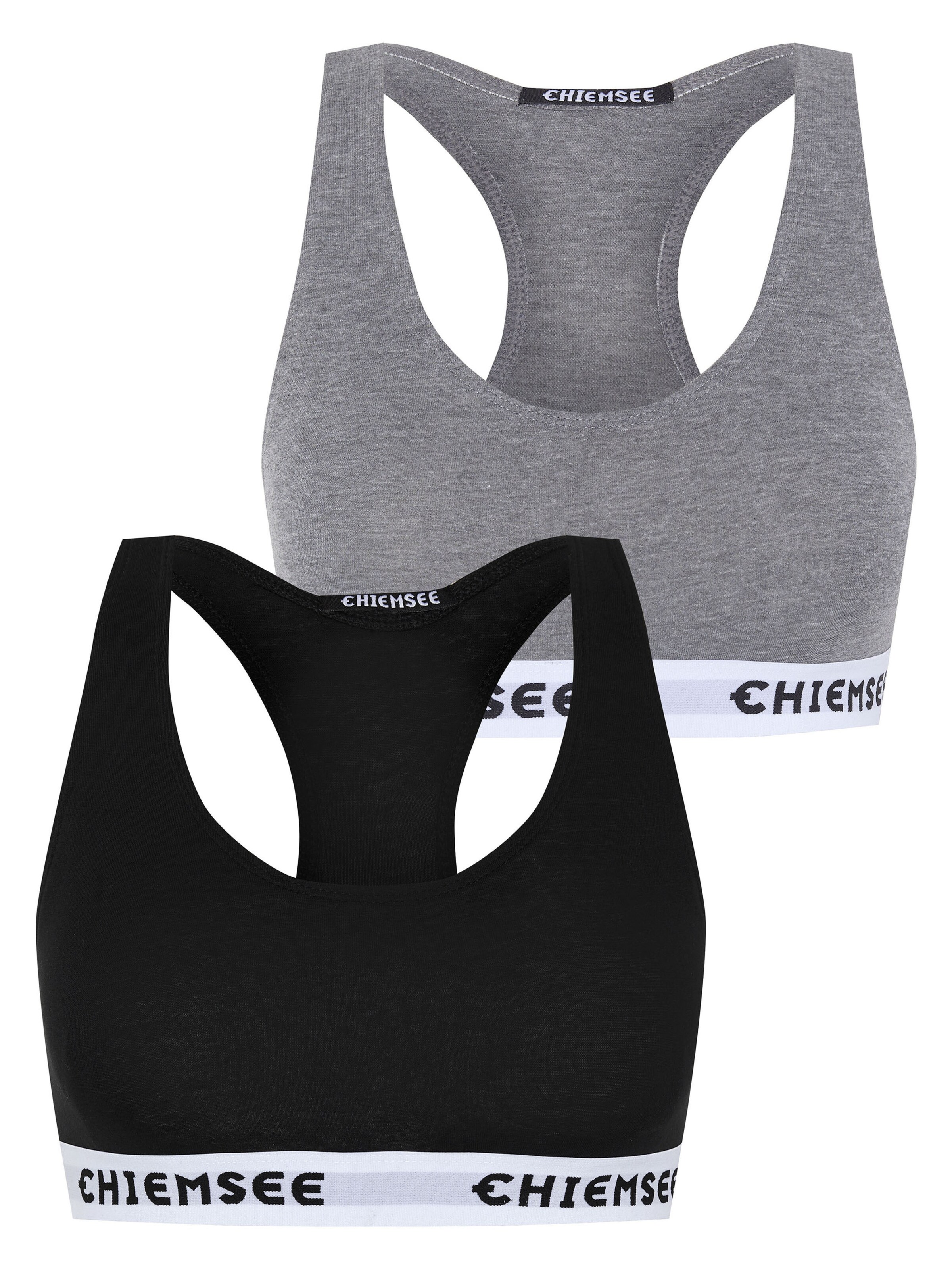 CHIEMSEE Bralette Sports Bra in Grey: front