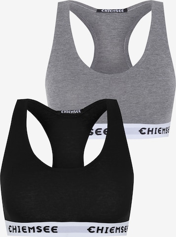 CHIEMSEE Bralette Sports Bra in Grey: front