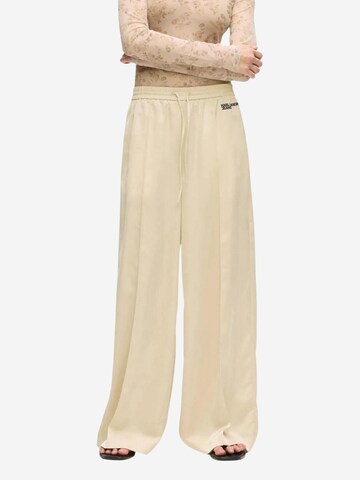 KARL LAGERFELD JEANS Wide leg Sports trousers in Beige