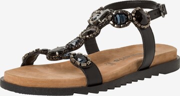 TAMARIS Sandalen met riem in Zwart: voorkant