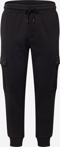 BOSS - Tapered Pantalón cargo 'Seteam' en negro: frente