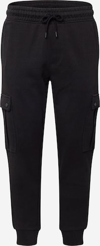 BOSS Orange - Tapered Pantalón cargo 'Seteam' en negro: frente