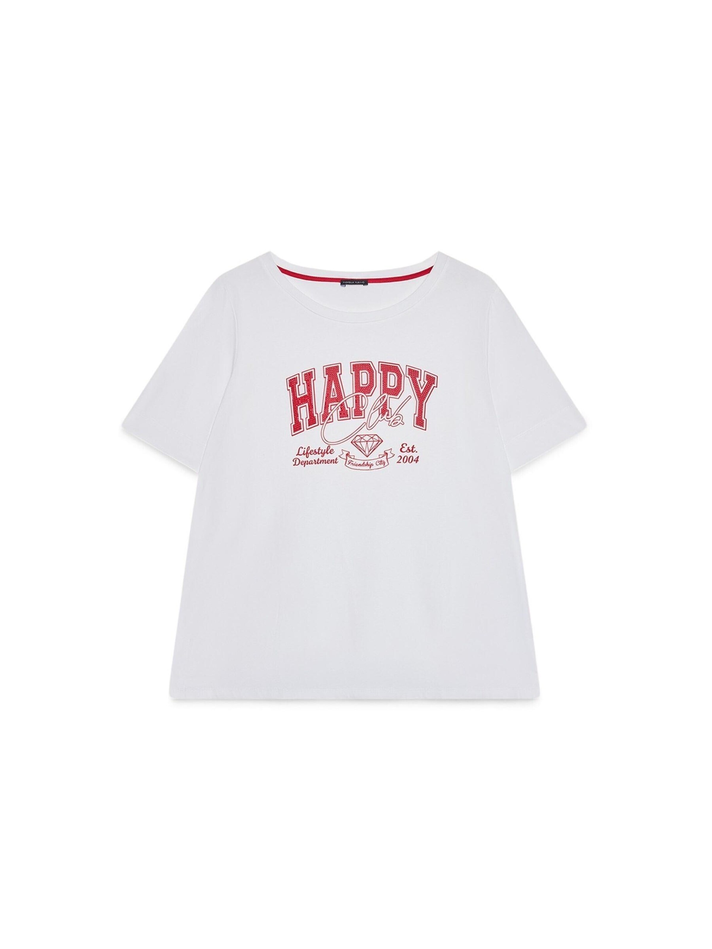 T-shirt Fiorella Rubino en blanc : devant
