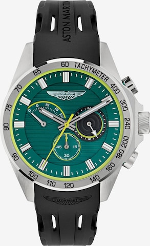 Aston Martin Analoguhr 'HLC' in Schwarz: Vorderseite