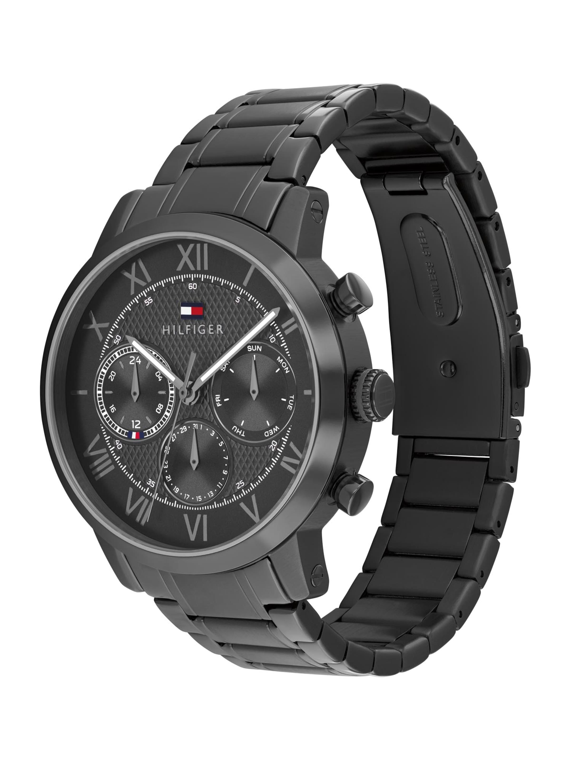 TOMMY HILFIGER Αναλογικό ρολόι 'OXFORD' σε γκρι: μπροστά