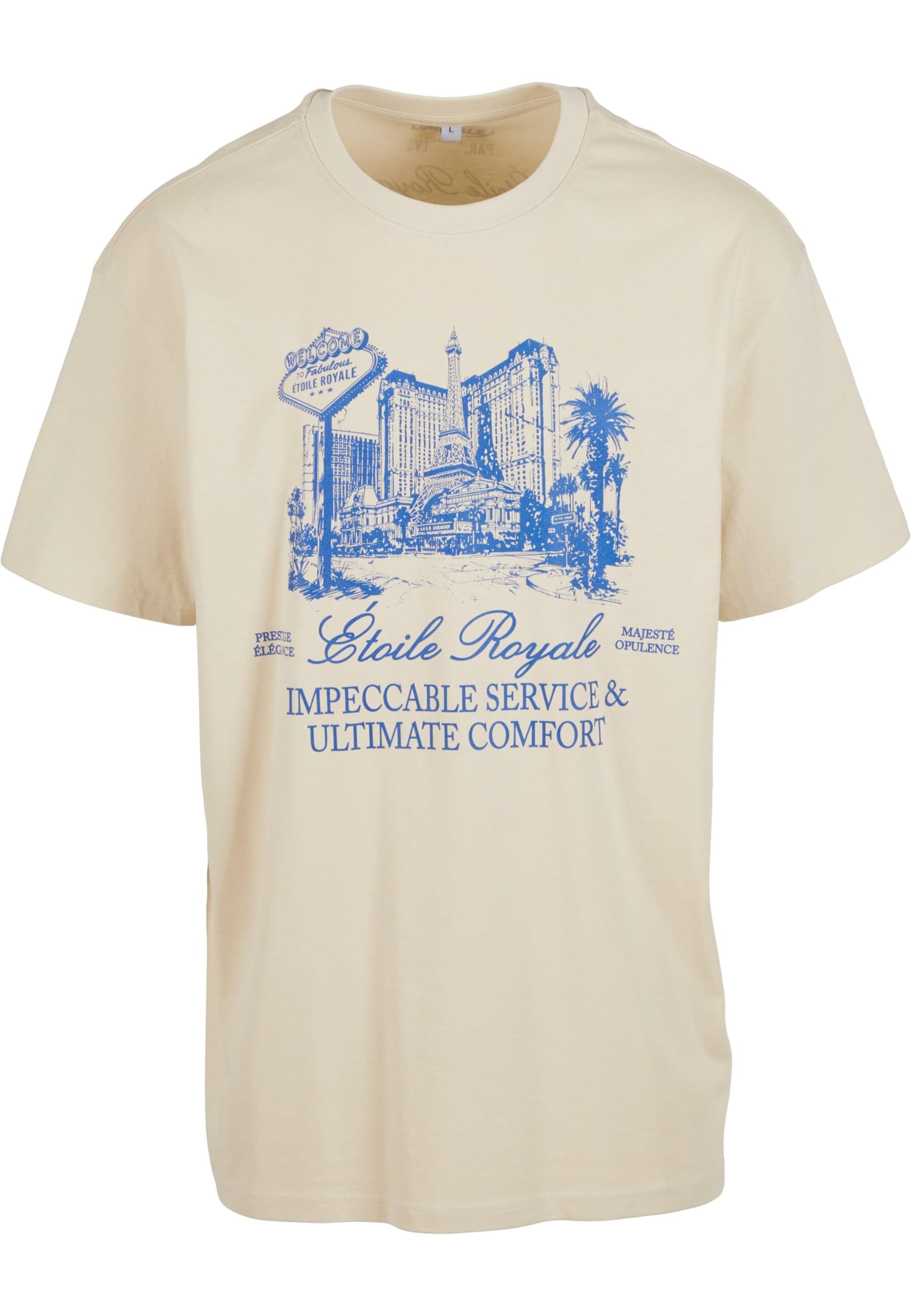 Mister Tee Tričko 'Etoile Royale' – béžová: přední strana