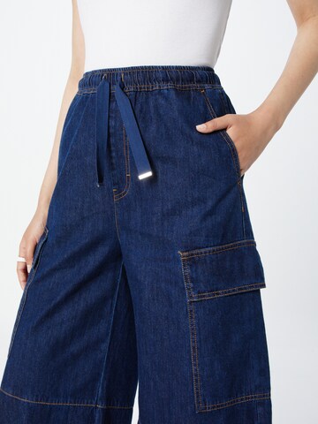 InWear Wide leg Cargojeans 'IzoebelI' in Blauw