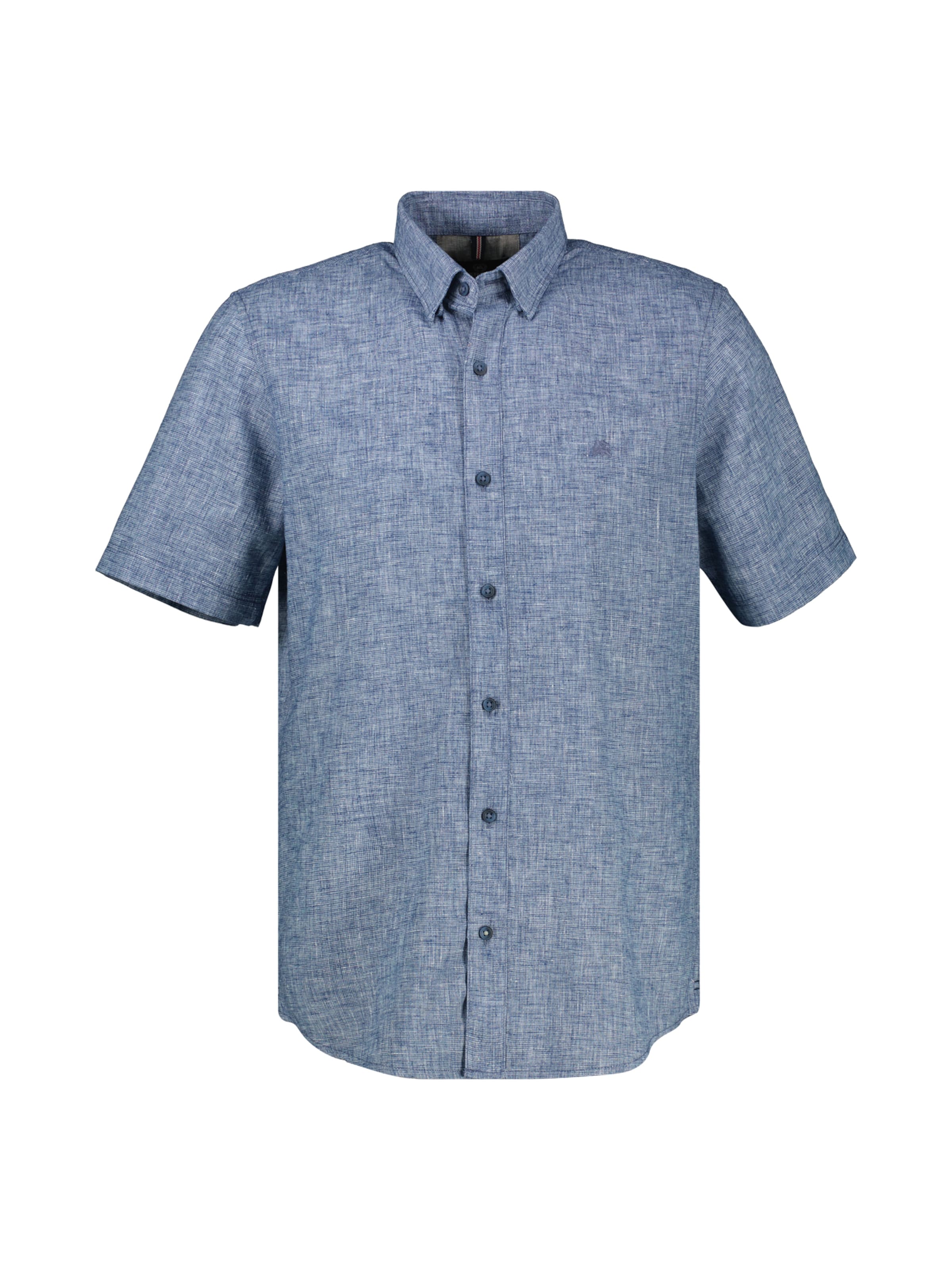 LERROS Regular Fit Herren Halbarmhemd in Übergrößen in Blau: Vorderseite