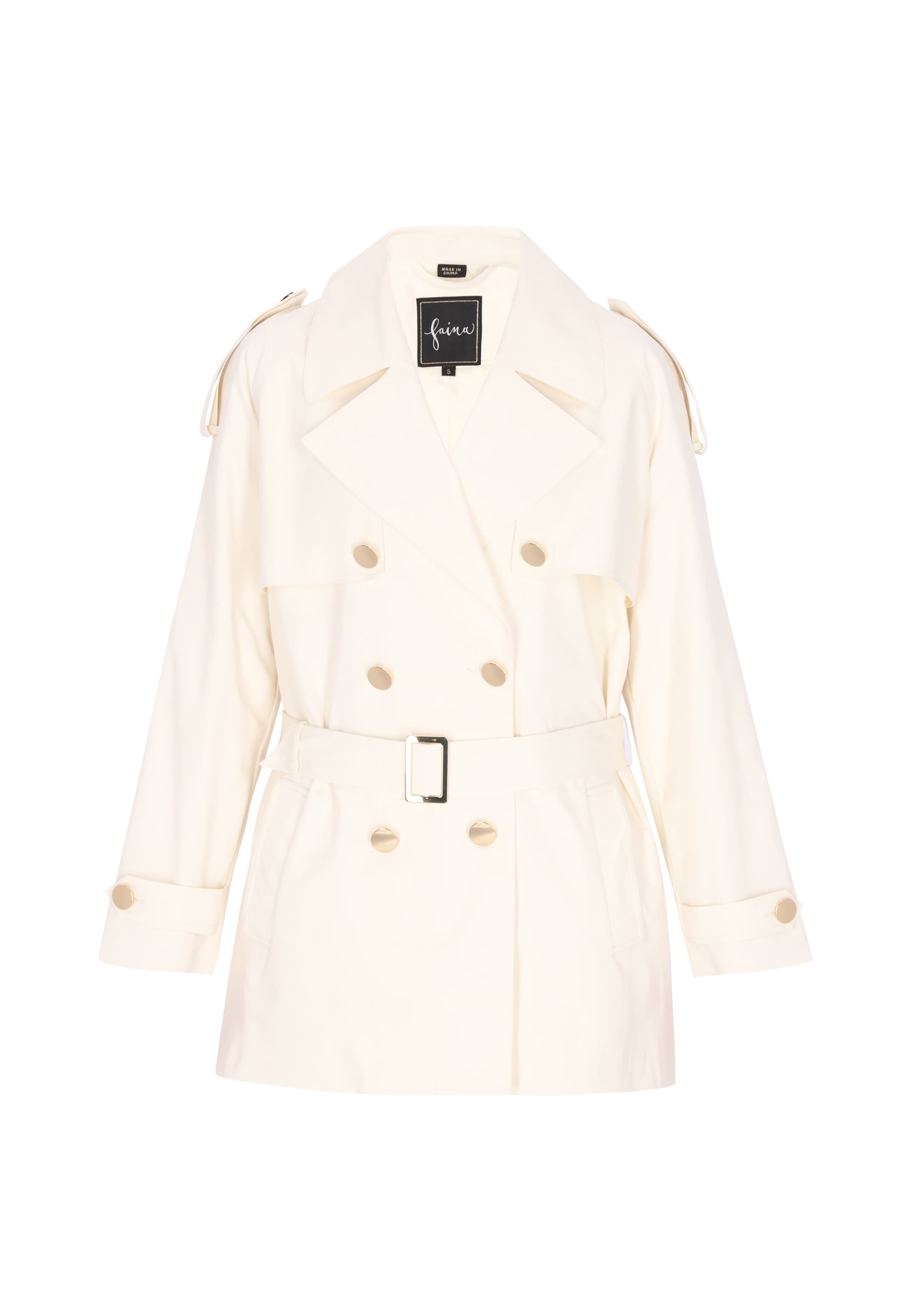 faina Tussenmantel 'Festive' in Wit: voorkant