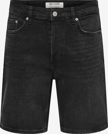 Only & Sons - Regular Calças de ganga 'ONSEDGE' em preto: frente