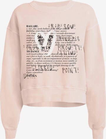 Sweat-shirt 'Comfy Graphic' DEHA en beige : devant