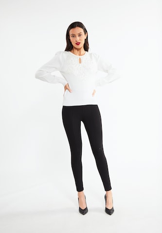 Pull-over faina en blanc