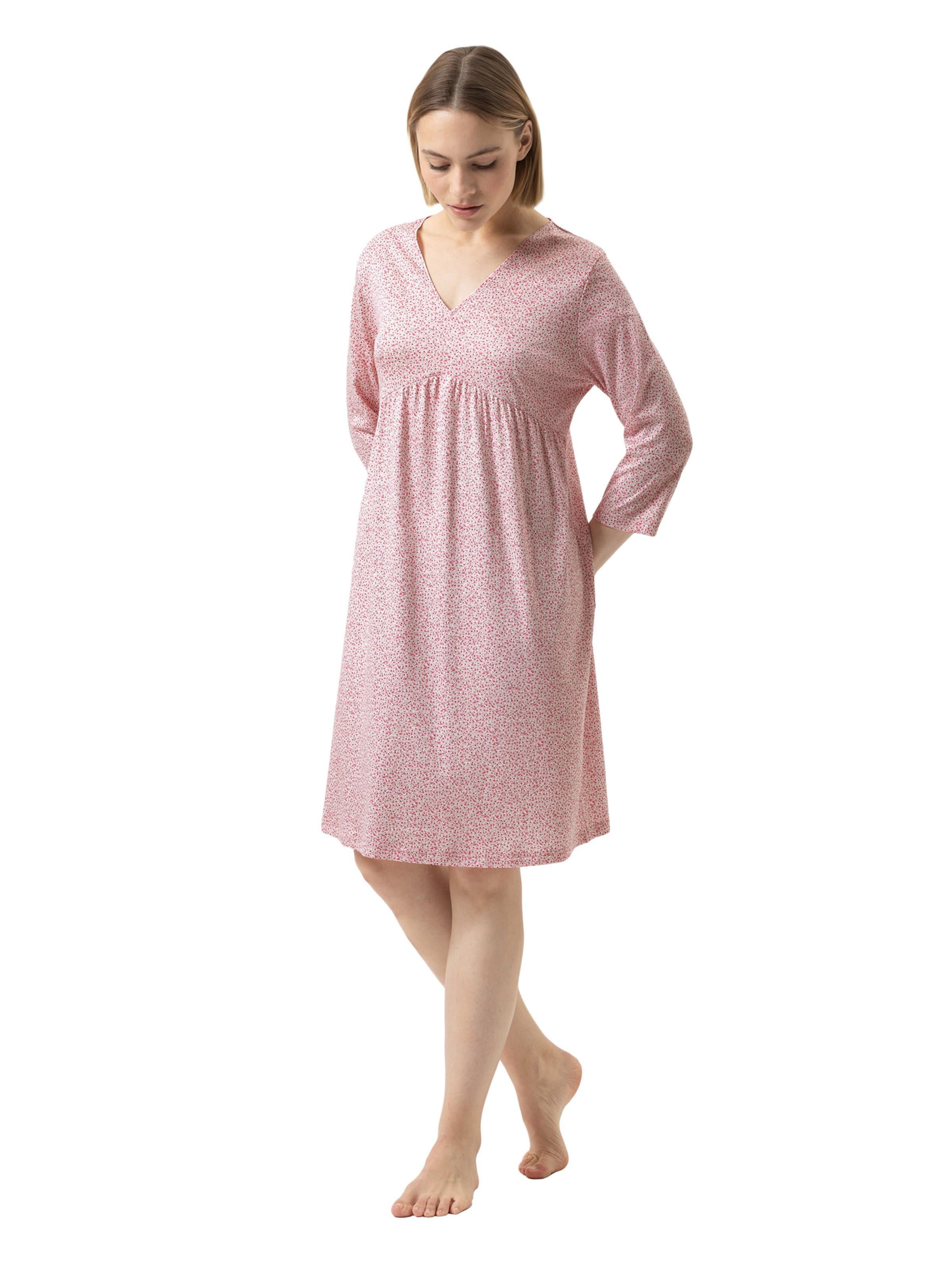 Mey Nachthemd 'Flowerlets' in Pink: Vorderseite