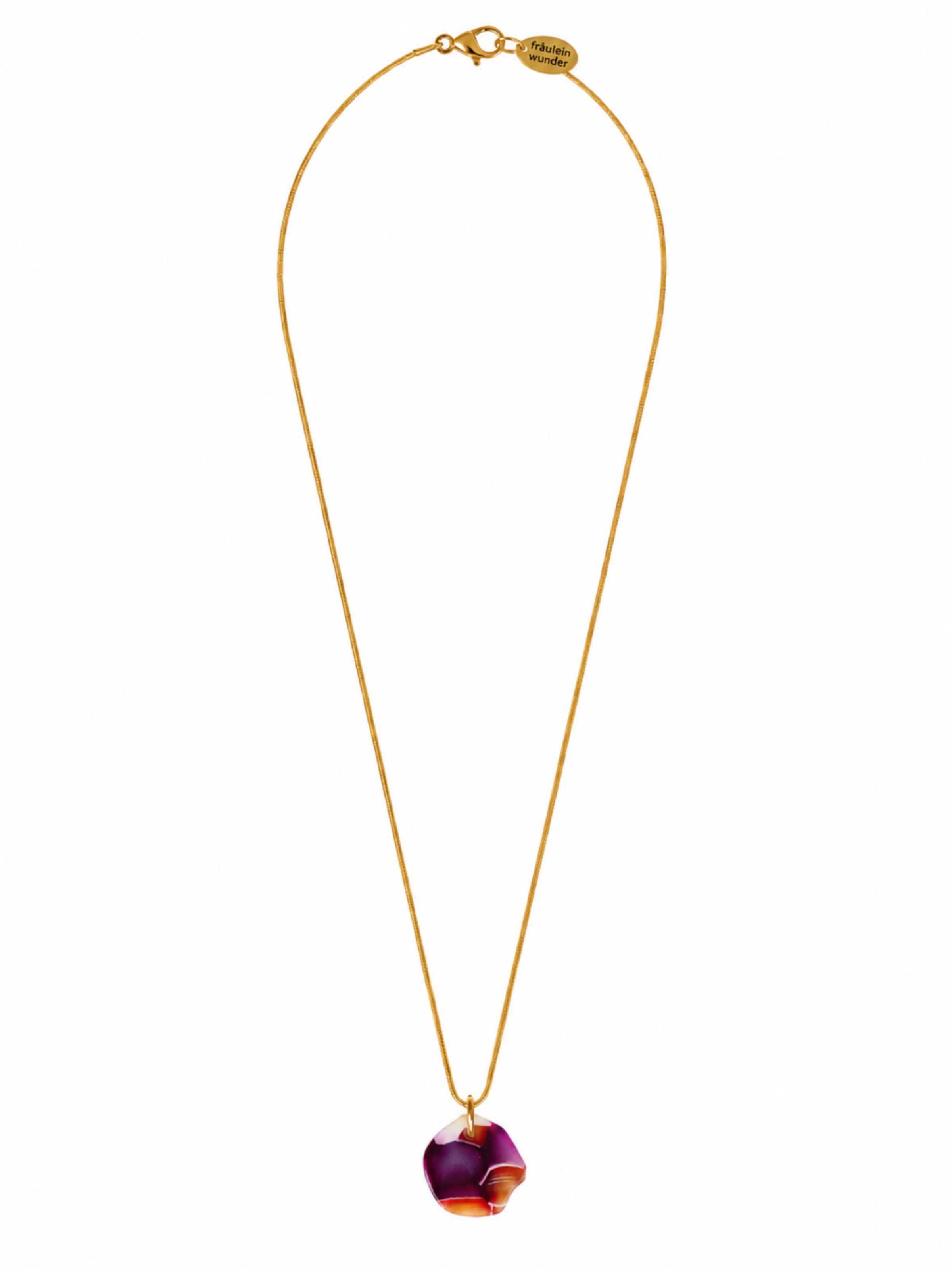 Fräulein Wunder Necklace 'Acetat Alice Gold' in Purple: front