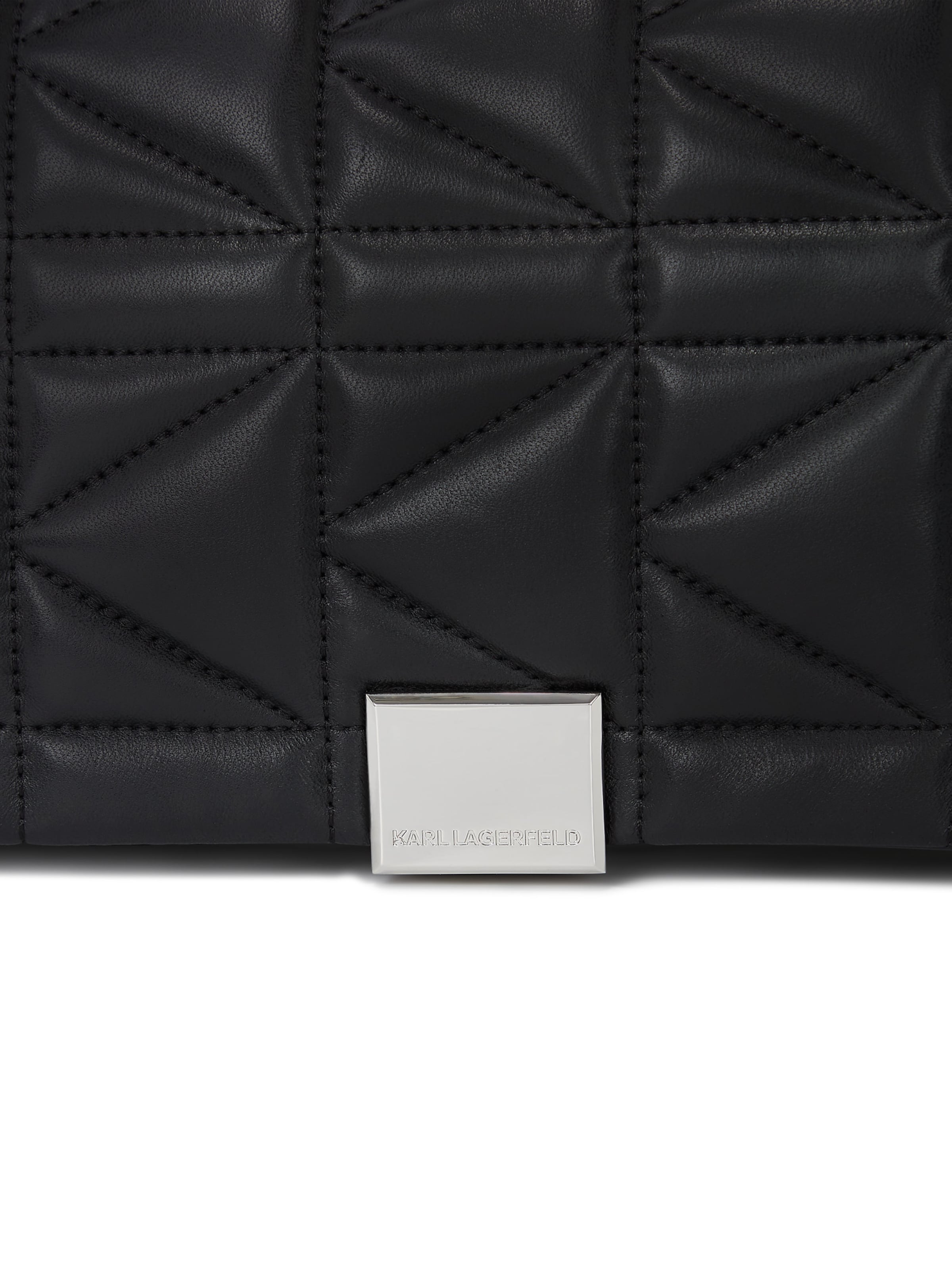 melns Karl Lagerfeld Pleca soma ' K/KUILT MITTELGROSSE SCHULTERTASCHE '