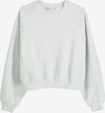 Bershka Sweatshirt in Grijs: voorkant