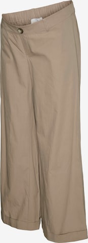 MAMALICIOUS Wide Leg Housut 'MLVILDA' värissä harmaa: etupuoli