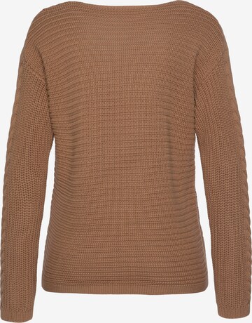 LASCANA Pullover in Braun