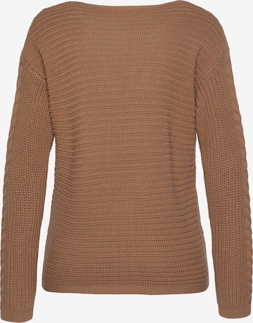 LASCANA Sweter w kolorze brązowy