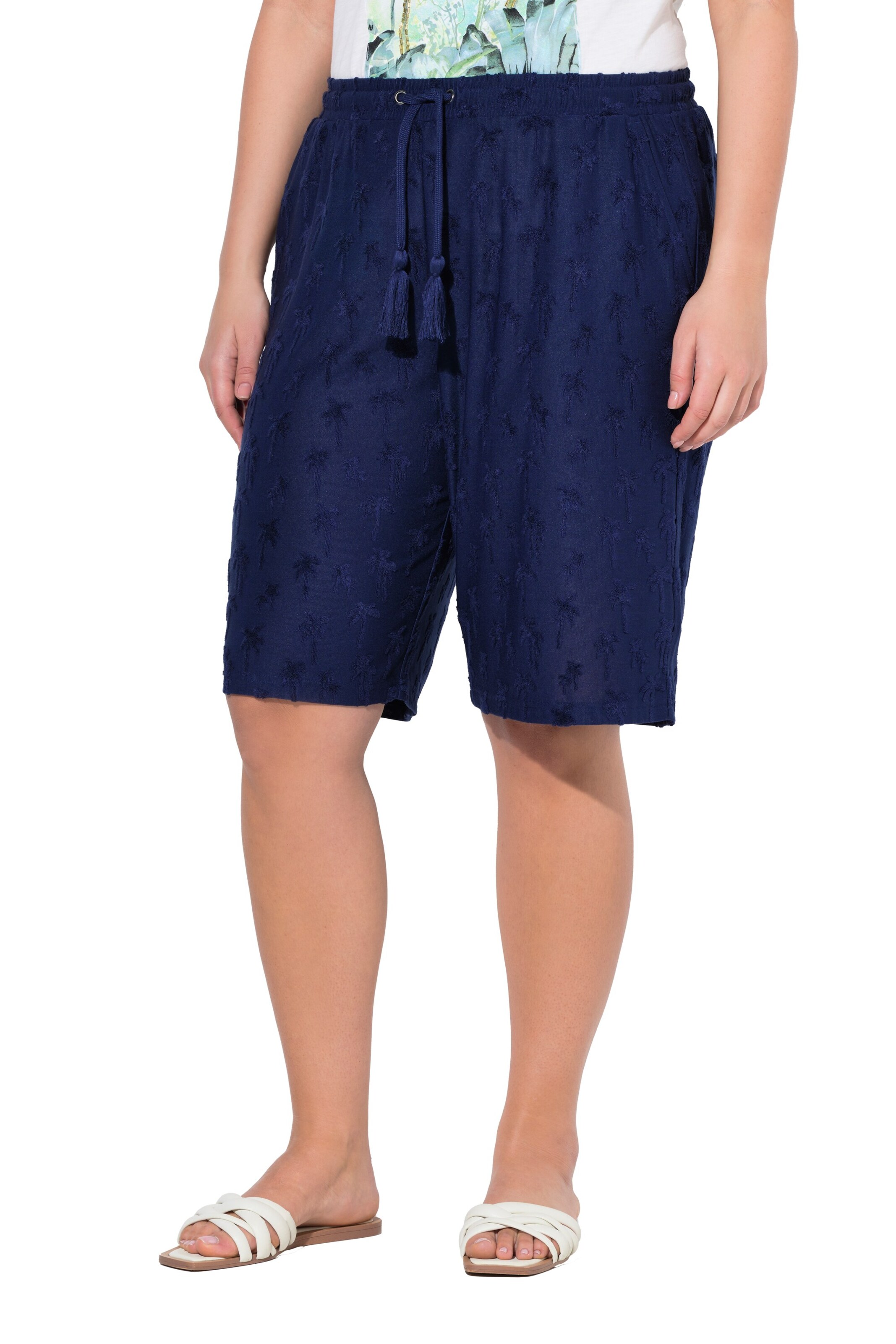 Ulla Popken Loose fit Trousers in Blue: front