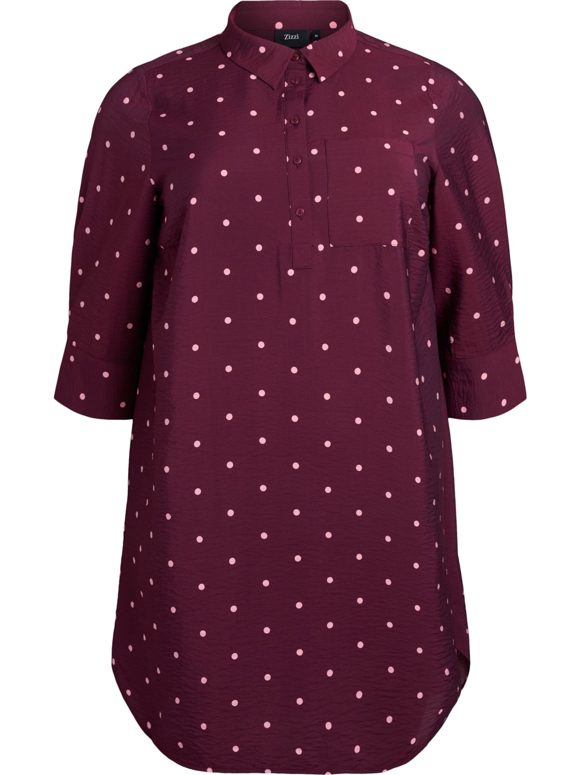 Zizzi Košeľové šaty 'VKAM' - Červená: predná strana