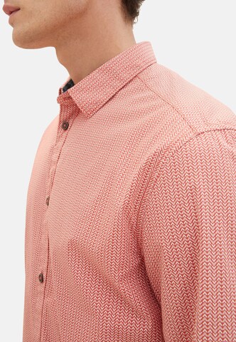 TOM TAILOR Regular fit Button Up Shirt in Red