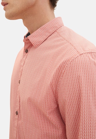 TOM TAILOR Regular fit Button Up Shirt in Red